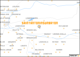 map of Saint-Antonin-sur-Bayon