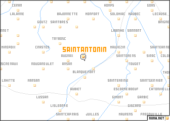 map of Saint-Antonin