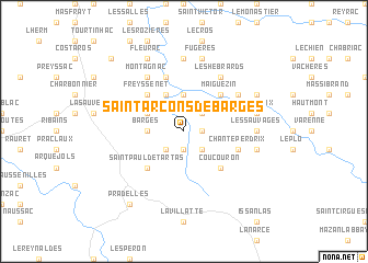 map of Saint-Arcons-de-Barges