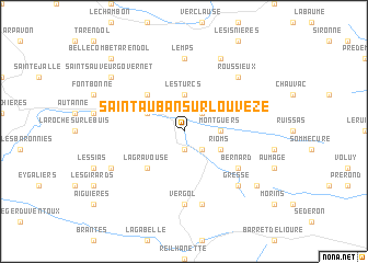 map of Saint-Auban-sur-lʼOuvèze