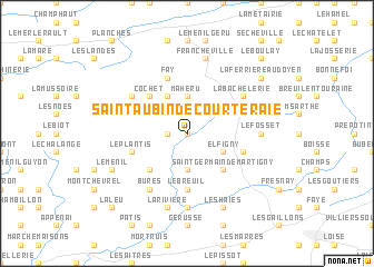 map of Saint-Aubin-de-Courteraie