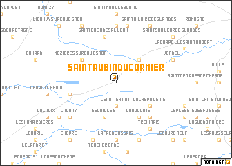 map of Saint-Aubin-du-Cormier