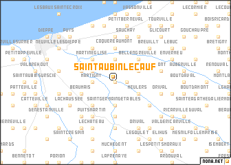 map of Saint-Aubin-le-Cauf