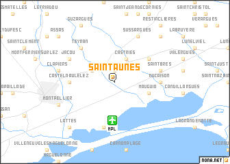 map of Saint-Aunès