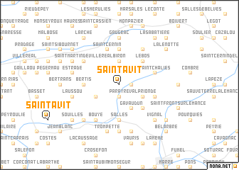 map of Saint-Avit