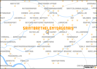 map of Saint-Barthélémy-dʼAgenais