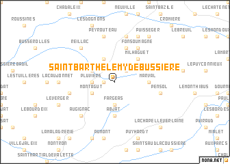 map of Saint-Barthélemy-de-Bussière