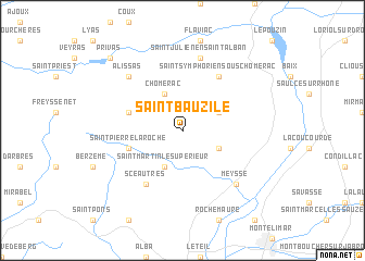 map of Saint-Bauzile