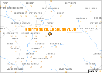 map of Saint-Bauzille-de-la-Sylve