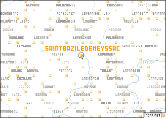 map of Saint-Bazile-de-Meyssac