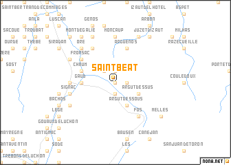 map of Saint-Béat