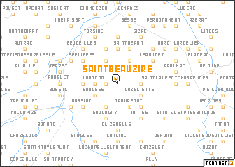 map of Saint-Beauzire