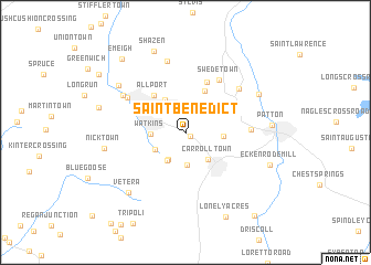map of Saint Benedict