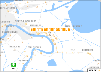 map of Saint Bernard Grove