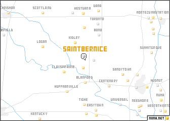 map of Saint Bernice