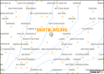 map of Saint-Blancard