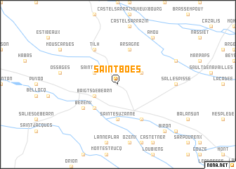 map of Saint-Boès