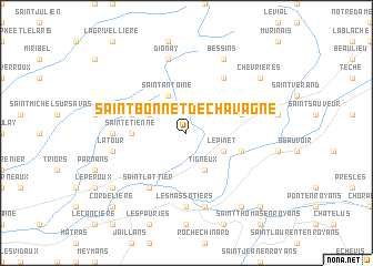 map of Saint-Bonnet-de-Chavagne