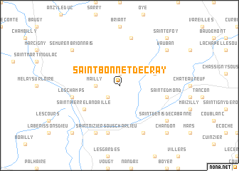 map of Saint-Bonnet-de-Cray