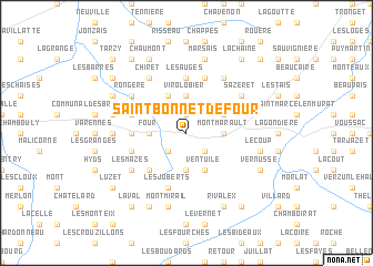 map of Saint-Bonnet-de-Four