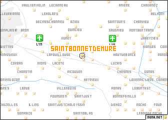 map of Saint-Bonnet-de-Mure