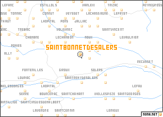 map of Saint-Bonnet-de-Salers