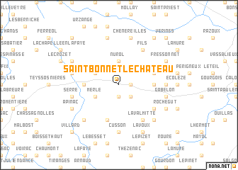 map of Saint-Bonnet-le-Château
