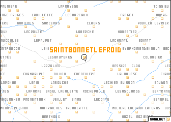 map of Saint-Bonnet-le-Froid