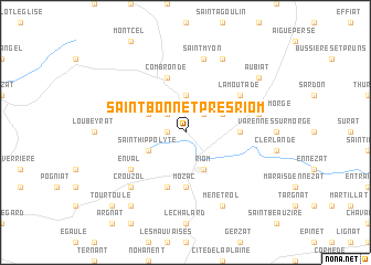 map of Saint-Bonnet-près-Riom