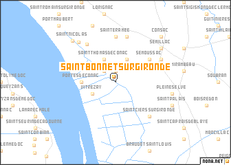 map of Saint-Bonnet-sur-Gironde