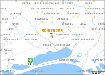 map of Saint-Brès