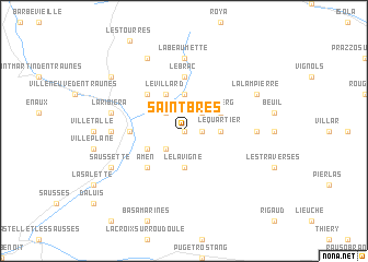 map of Saint-Brès