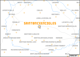 map of Saint-Brice-en-Coglès