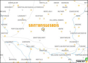 map of Saint-Bris-des-Bois