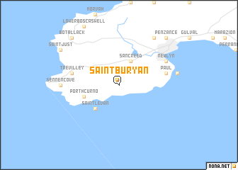 map of Saint Buryan