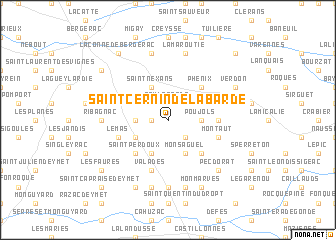 map of Saint-Cernin-de-Labarde