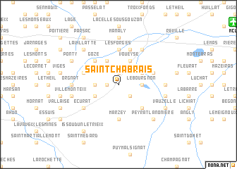 map of Saint-Chabrais