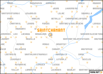 map of Saint-Chamant