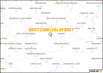 map of Saint-Charles-la-Forêt