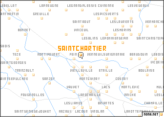 map of Saint-Chartier