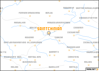 map of Saint-Chinian