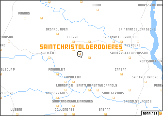 map of Saint-Christol-de-Rodières