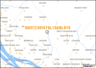 map of Saint-Christoly-de-Blaye