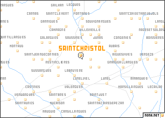 map of Saint-Christol