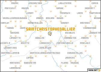 map of Saint-Christophe-dʼAllier