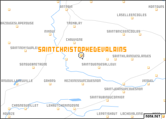 map of Saint-Christophe-de-Valains