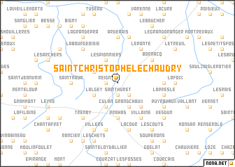 map of Saint-Christophe-le-Chaudry