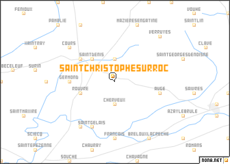 map of Saint-Christophe-sur-Roc