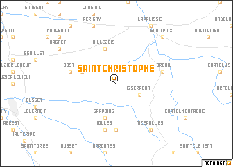 map of Saint-Christophe