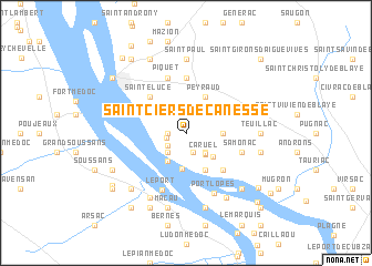 map of Saint-Ciers-de-Canesse